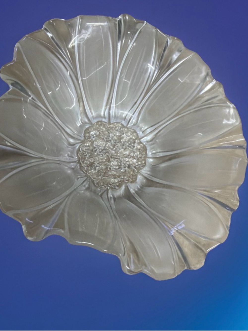 Mikasa frosted flower 5 petal bowl clear & frost